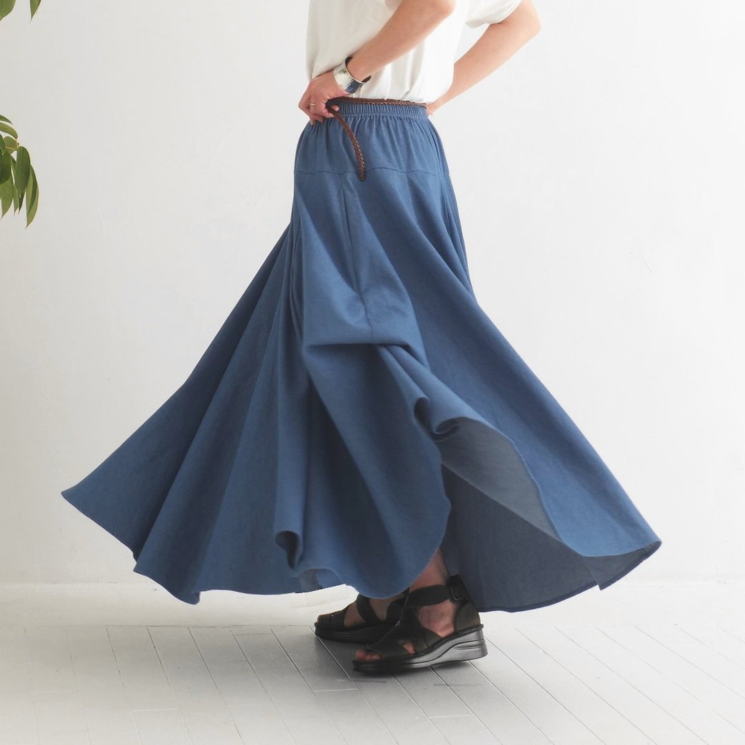 热销突破 1500 件・享受多变廓形・随心变奏长裙・denim・靛蓝色・d-sk2003 - 裙子 - 棉 蓝色