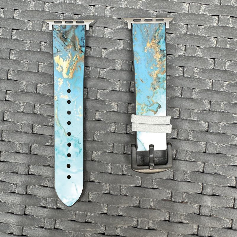 湖绿色海洋玛瑙 Apple Watch 潮流硅胶表带 - hw304 - 表带 - 硅胶 多色