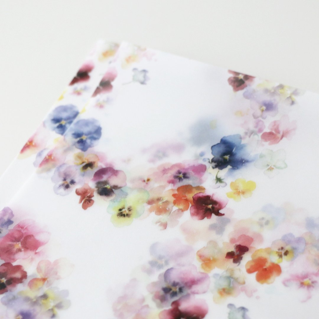 Pansy &amp; Viola Wreath Tracing Paper - 其他 - 纸 多色