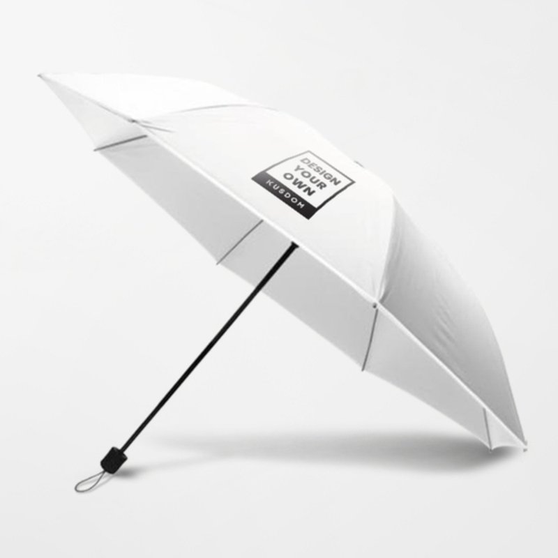 【定制化礼物】三折伞│下雨必备/折叠伞/折叠拚色伞/户外用品 - 雨伞/雨衣 - 其他材质 黑色
