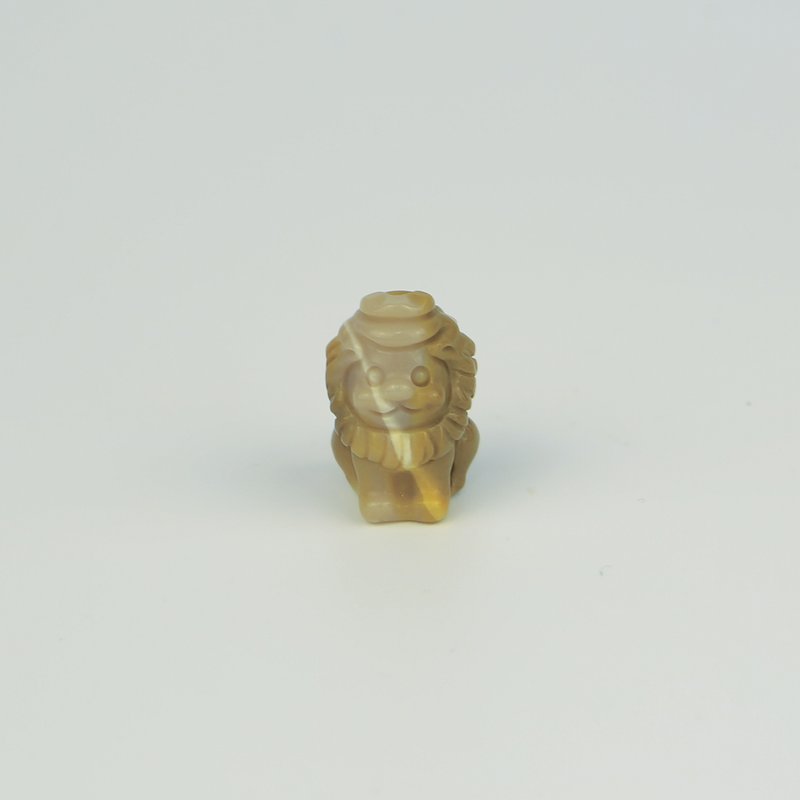 051922月夜狮/黄白色/带孔素材/月夜城/阿拉善/晶石/天然/水晶 - 金工/饰品 - 水晶 多色