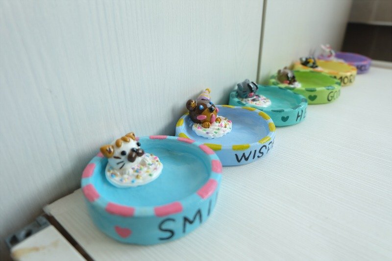 sleeping原创手工 【cupanimal】手绘置物盒 - 摆饰 - 粘土 多色