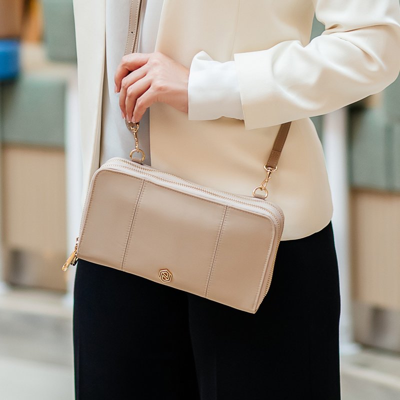 Leiden 手拿包/斜背包-米色|上班通勤旅行 多隔层  防泼水 - 手提包/手提袋 - 聚酯纤维 多色