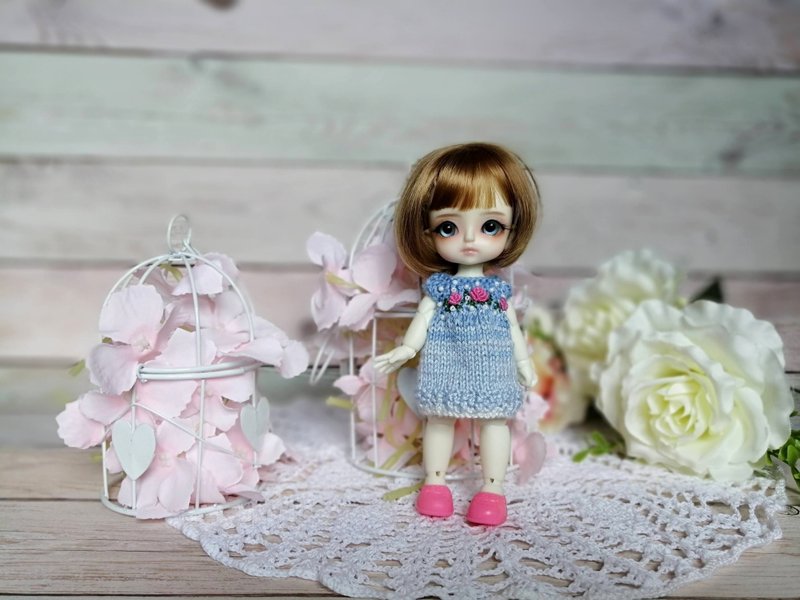 STO doll clothes - dress for doll - doll collect clothes - 玩具/玩偶 - 绣线 蓝色