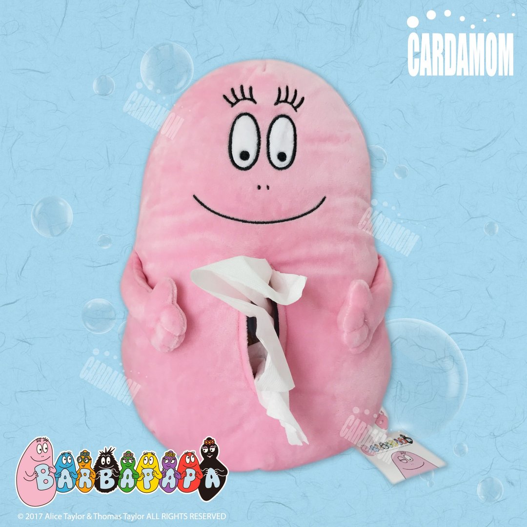 【BARBAPAPA泡泡先生】经典绒毛面纸盒套・卡答国际正版授权 - 收纳用品 - 其他材质 粉红色