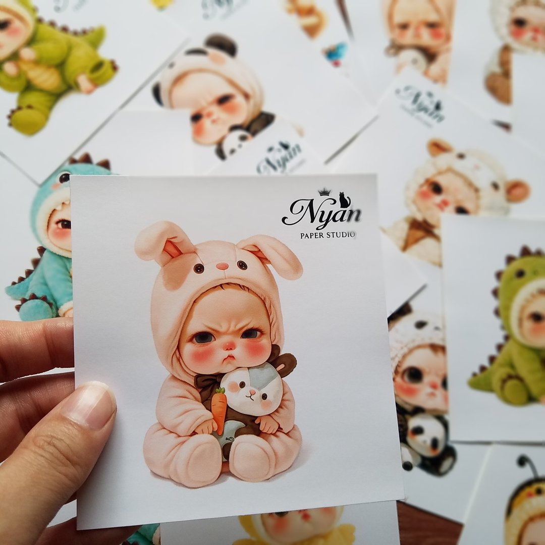 Gekioko Baby vol.2 - 贴纸套组 宝宝 极度生气宝宝 22 张 附背景拼贴用 - 贴纸 - 纸 