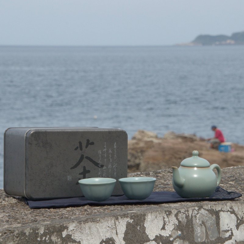陶作坊│茶旅行_茶便当III小梨型壶杯组(粉青) - 茶具/茶杯 - 其他材质 透明