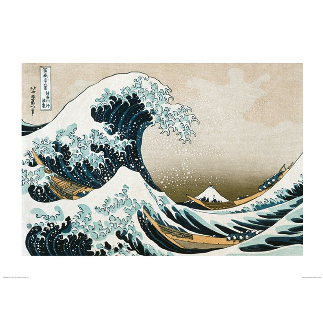【浮世绘】神奈川冲浪里 葛饰北斋 60*80cm - 进口复制画 - 海报/装饰画/版画 - 其他材质 多色