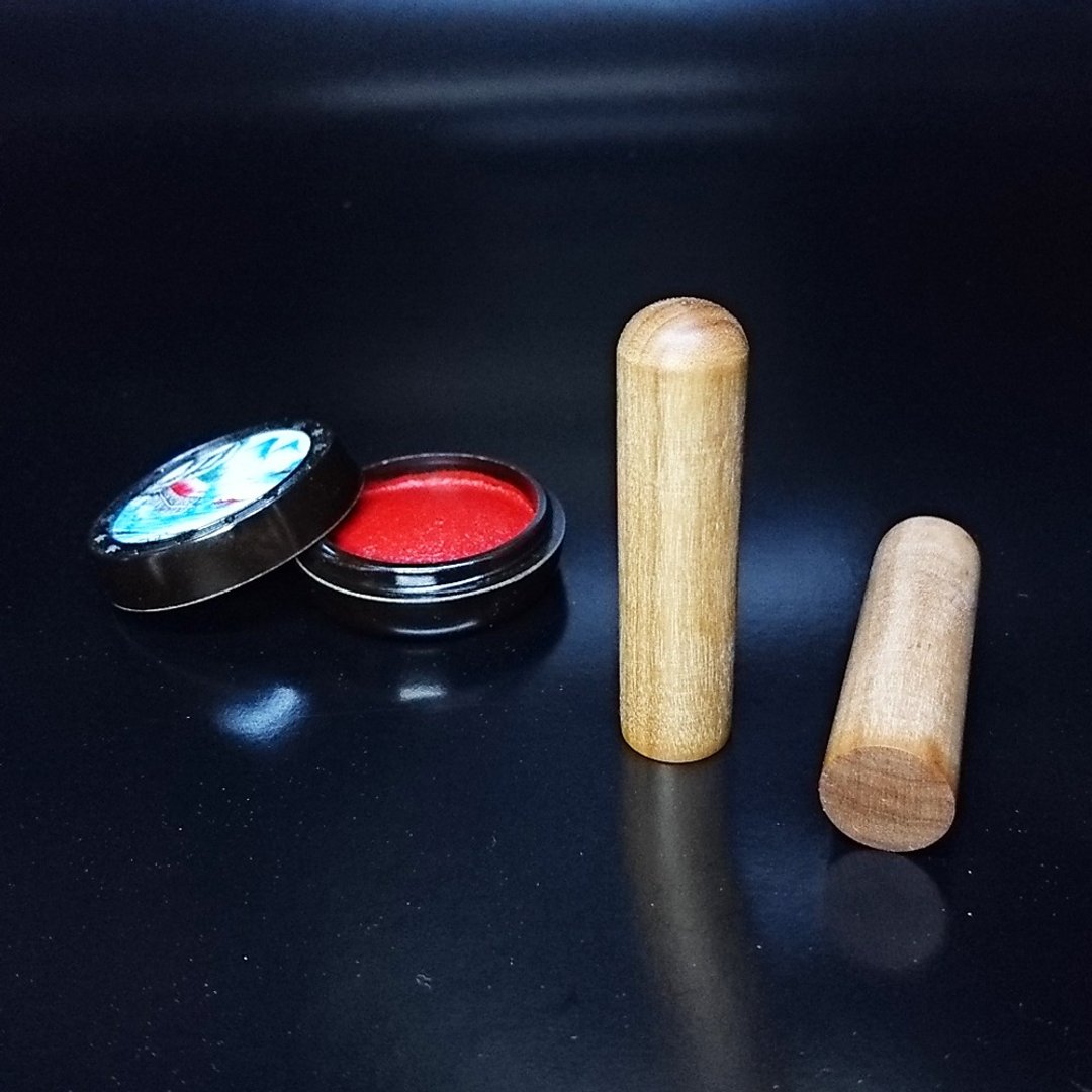 ㊣印度老山檀香木 -5分- 圆印章 - 印章/印台 - 木头 咖啡色