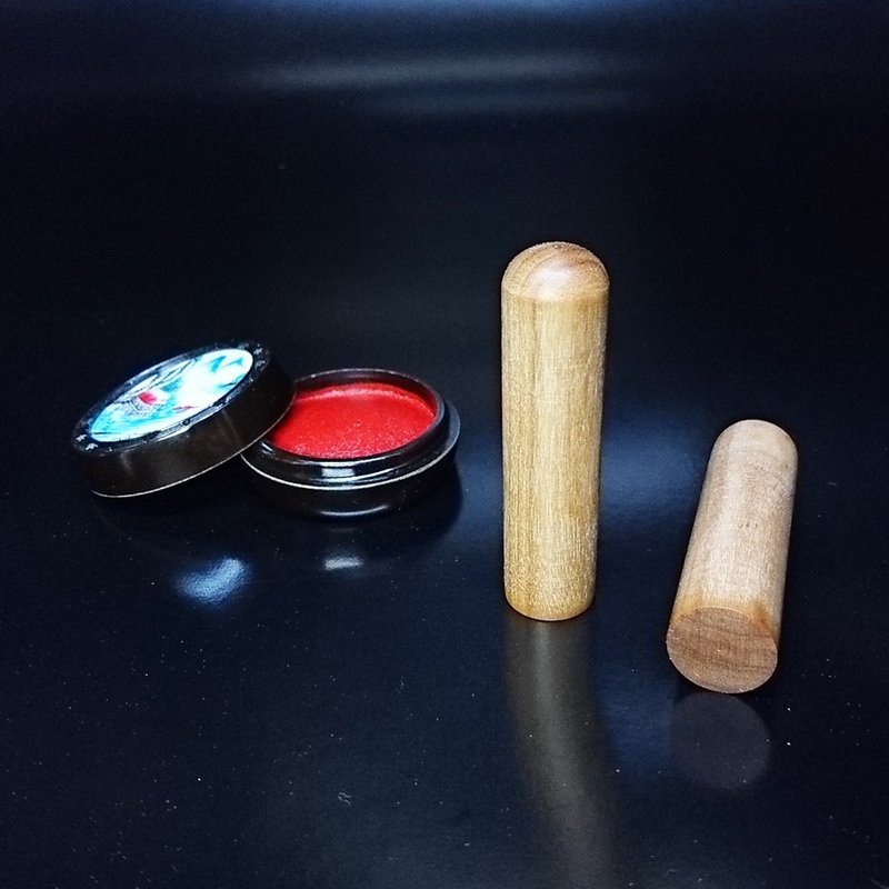 ㊣印度老山檀香木 -5分- 圆印章 - 印章/印台 - 木头 咖啡色