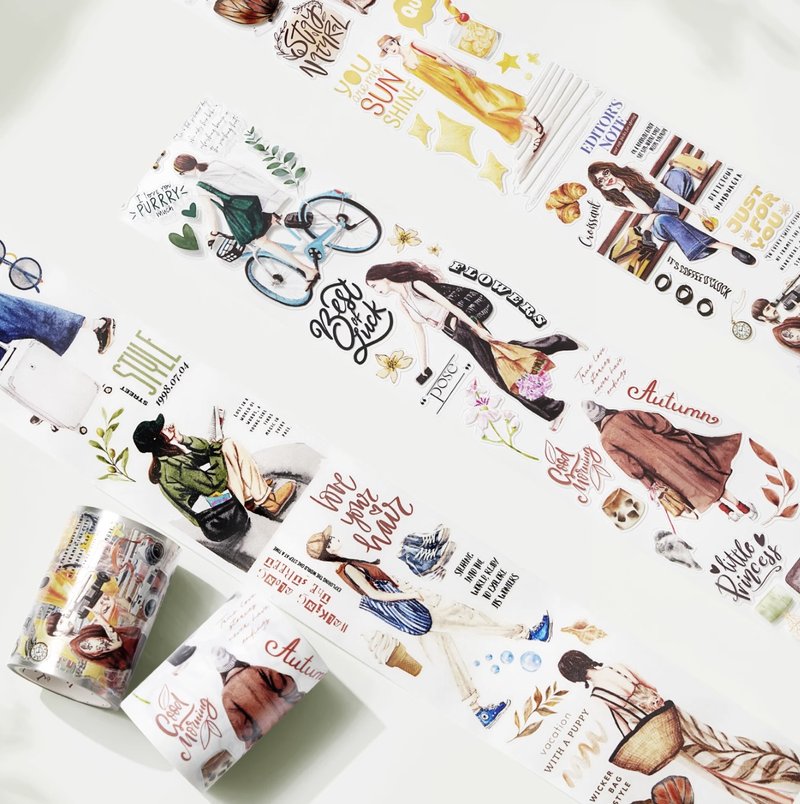 街角的邂逅 PET 和纸胶带 模切 5米卷 - 纸胶带 - 纸 多色