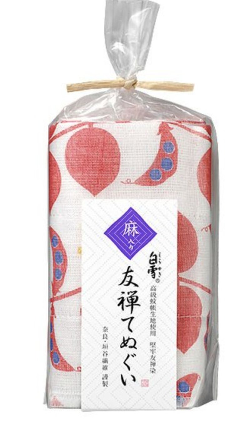 京友禅染汗巾 / 杰克与豌豆 红色 - 毛巾浴巾 - 棉．麻 红色