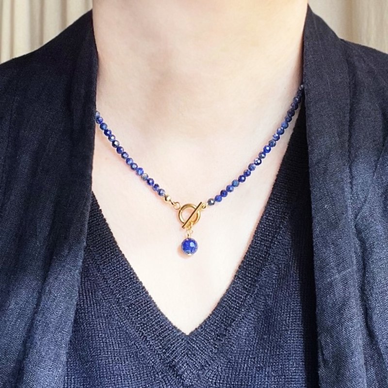 青金石壁炉架项链 - 项链 - 半宝石 蓝色