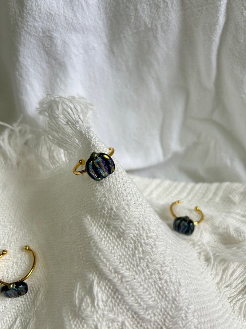 暗黑南瓜手作戒指万圣节限定手作饰品可调式戒指halloween - 戒指 - 其他材质 