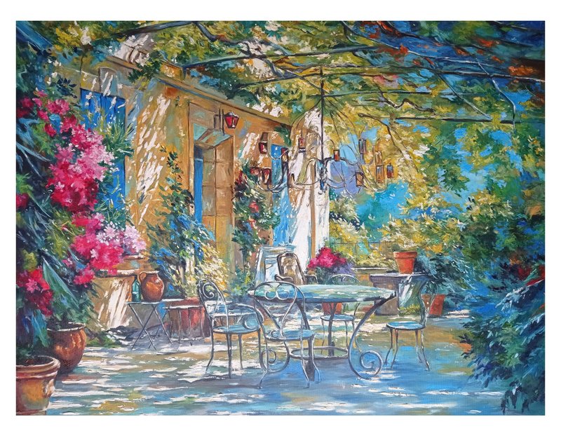 Colorful Painting, Handmade Wall Art, Oil Painting On Canvas, Hanging Art 海 原畫 - 海报/装饰画/版画 - 其他材质 多色