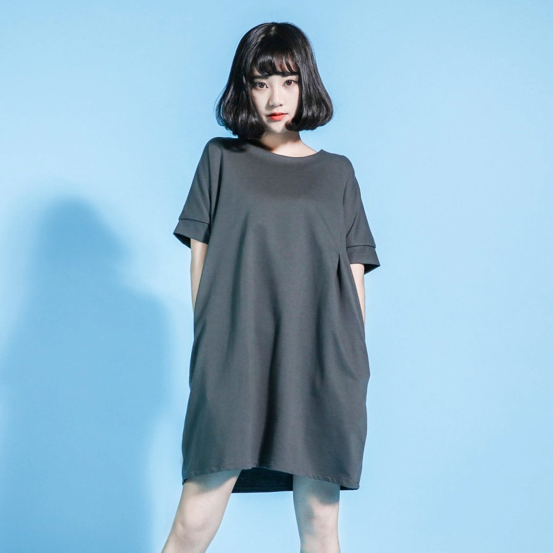SU:MI said Crack 吉布斯的裂缝洋装_6SF039_灰 - 洋装/连衣裙 - 棉．麻 灰色
