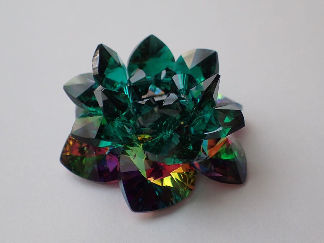 莲花 摆件 SWAROVSKI ELEMENTS(施华洛世奇元素) - 摆饰 - 玻璃 绿色