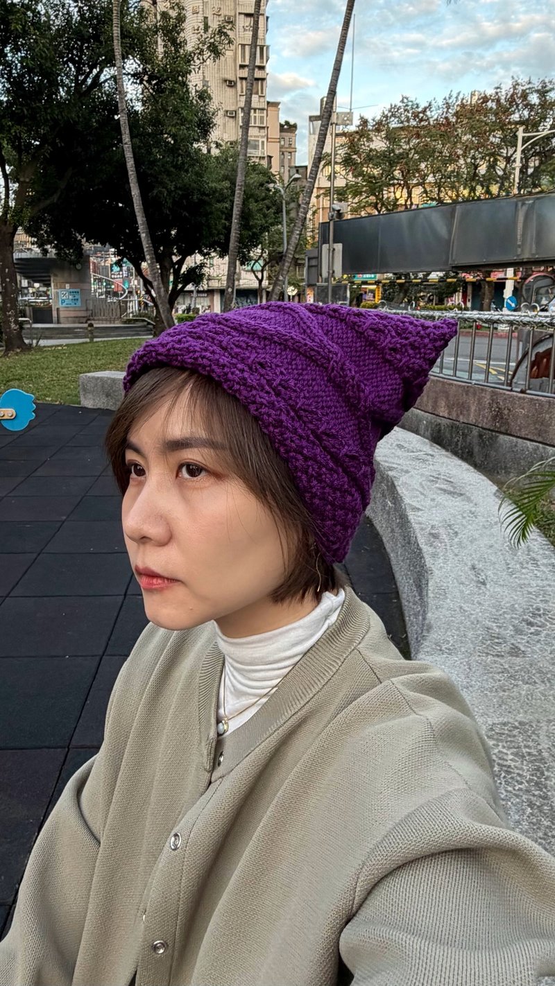 紫罗兰系列方角帽 - 帽子 - 压克力 紫色