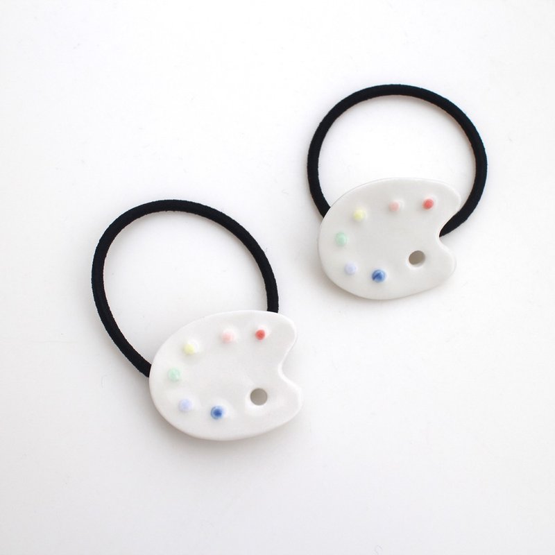 Palette hair tie - 发饰 - 瓷 白色