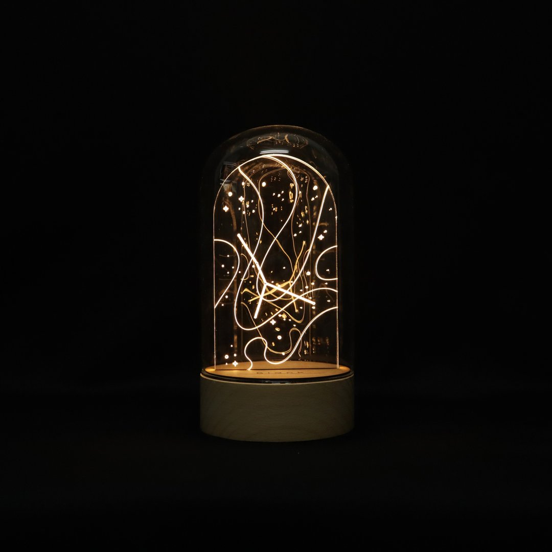 定制化礼物 生日礼物 LED原木夜灯 - 【 巨蟹座 】星座耳环架 - 灯具/灯饰 - 玻璃 透明