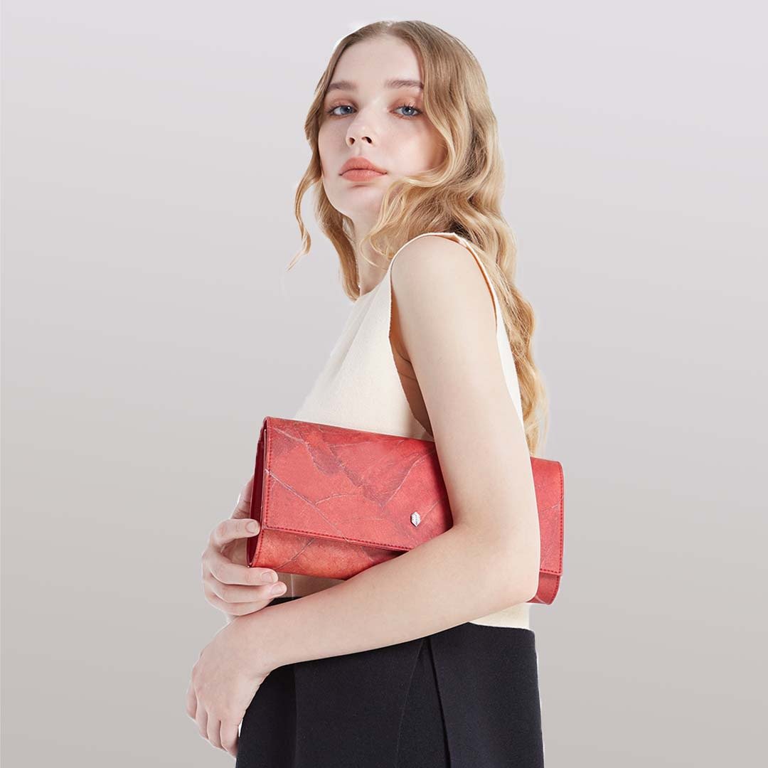 Evelyn Clutch - 手拿包 - 植物．花 红色
