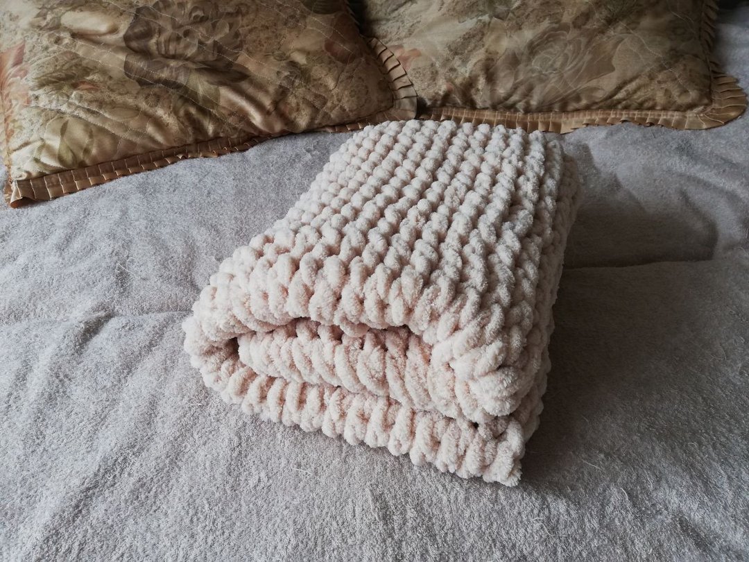 Stitch blanket crochet throw minky boy blanket baby shower - 婴儿床上用品 - 聚酯纤维 卡其色