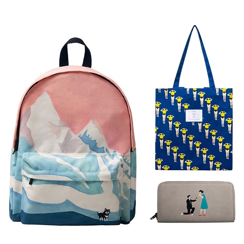 Goody Bag－YIZISTORE福袋 風景後背包+單肩包 - 后背包/双肩包 - 棉．麻 