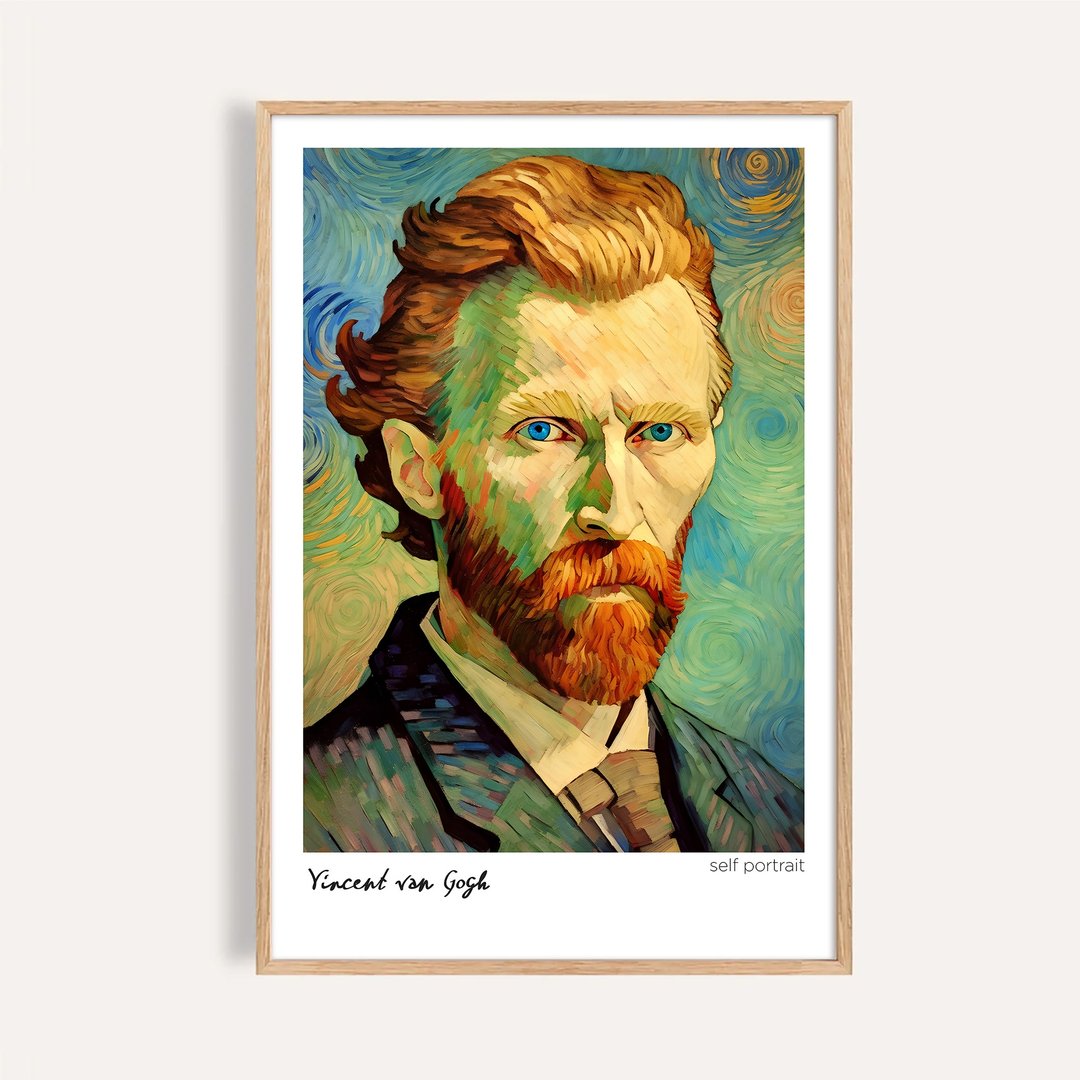 梵谷自画像 Van Gogh Self Portrait / 梵谷风格 客厅挂画 无框画 - 海报/装饰画/版画 - 纸 