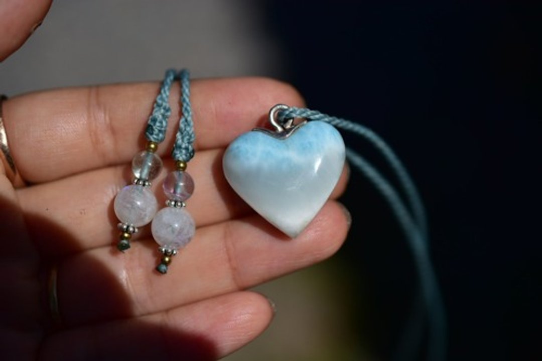 系列 高品质★蓝渐层 Larimar 吊坠 13 - 项链 - 宝石 