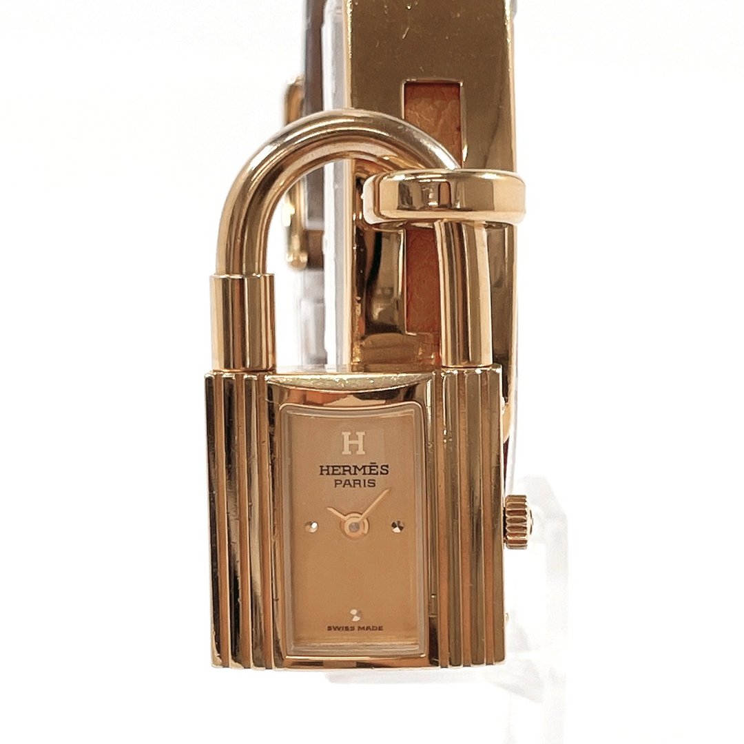 【日本直送 二手美品】爱马仕 HERMES 腕表 Kelly Watch 凯莉表 GP/皮革 金色 石英 V 刻印 古董 - 女表 - 其他材质 金色