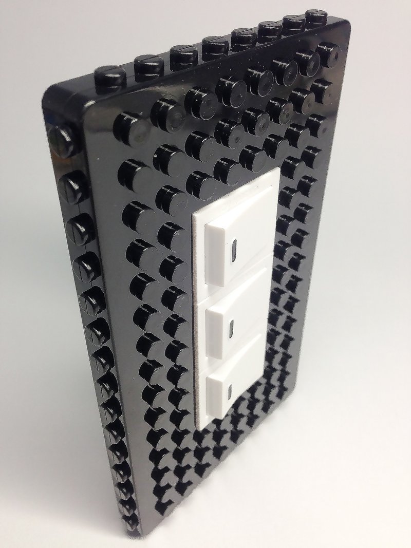 最后一组~Qubefun 积木收纳电源盖+3入积木挂勾(限量魅力黑) - 收纳用品 - 塑料 黑色