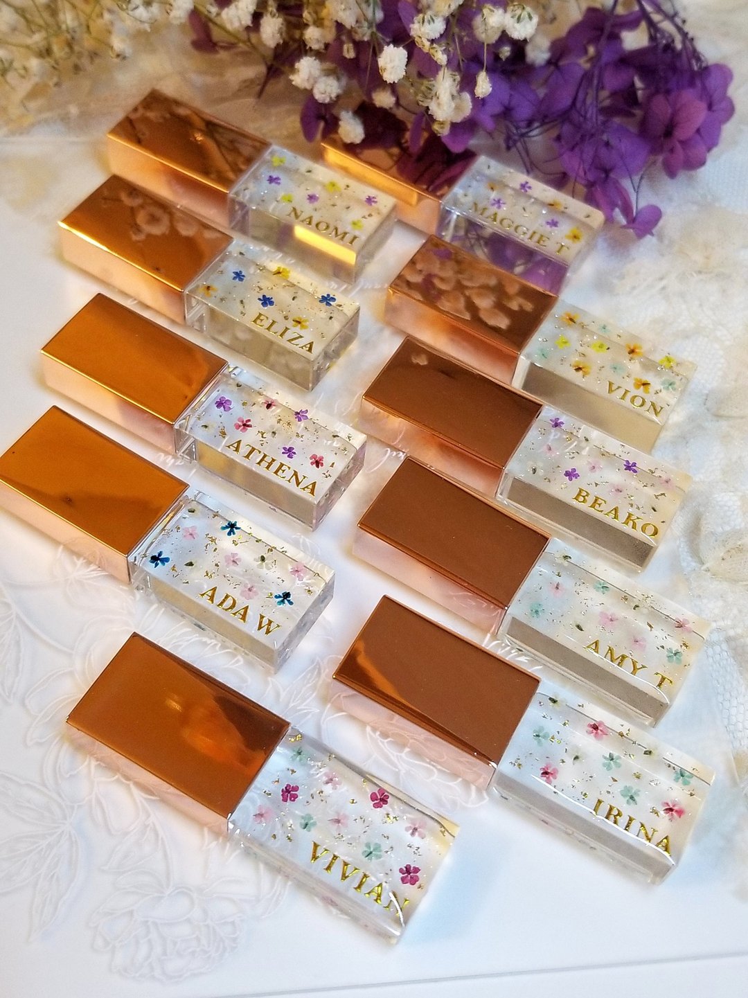 【优雅花调一】定制人名随身碟USB 情侣 女朋友 结婚礼物 - U盘 - 其他材质 