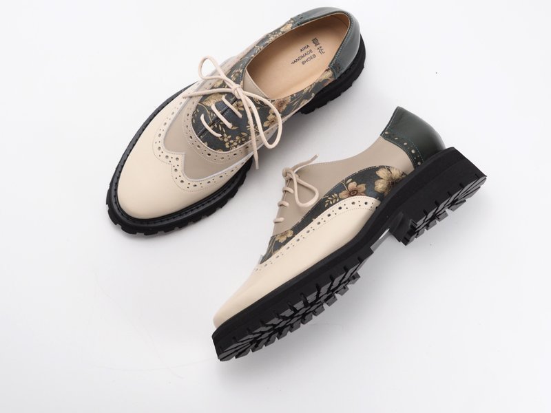 【 2/3出货 蛇年好鞋步步生辉】 爱花牛津鞋- Annissa - 女款牛津鞋/乐福鞋 - 真皮 多色