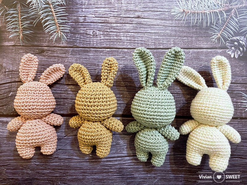 【兔兔系列】莫兰迪/马卡龙色系 - 玩偶/公仔 - 棉．麻 