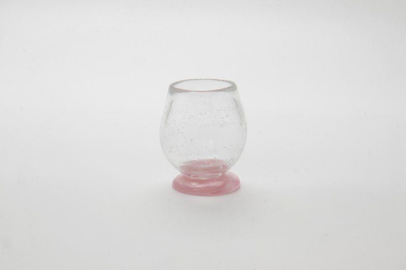 透明气泡圆腹小脚杯 70ml - 酒杯/酒器 - 玻璃 粉红色