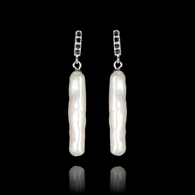 【正佳珠宝】珍珠 顶级巴洛克珍珠 珍珠耳环 - 耳环/耳夹 - 半宝石 多色