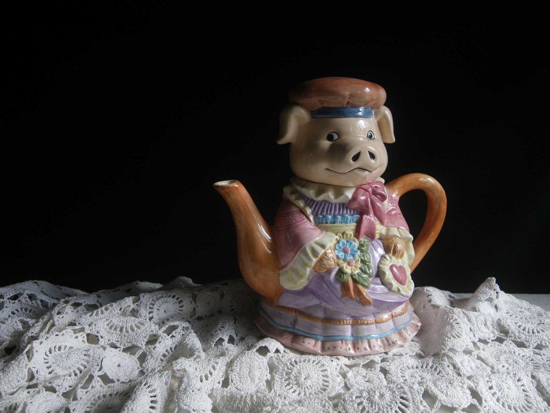 【老时光 OLD-TIME】早期美国制小猪夫人茶壶 - 摆饰 - 其他材质 多色