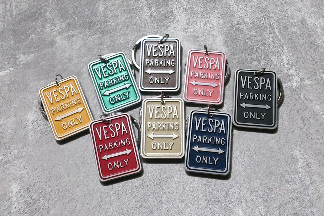【情人节礼物】 VESPA 伟士牌专用停车牌 金属钥匙圈 / 纯文字款 - 钥匙链/钥匙包 - 其他金属 银色