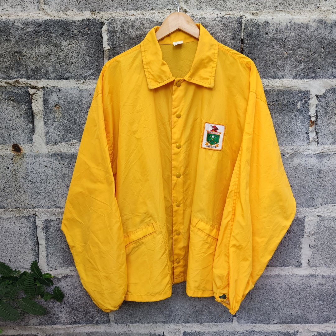 70年代 Anheuser-Busch Golf Classic PGA 复古夹克 - 男装外套 - 棉 黄色