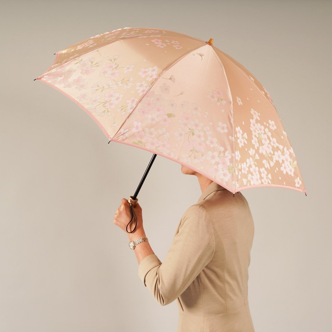 EORI SAKURA　樱花　折叠伞 - 雨伞/雨衣 - 聚酯纤维 粉红色