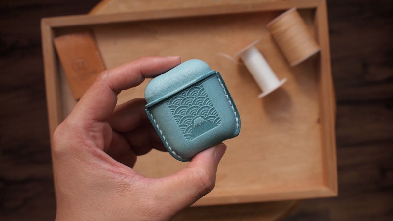 富士山皮革Airpods保护套 (定制化) - 耳机 - 真皮 多色