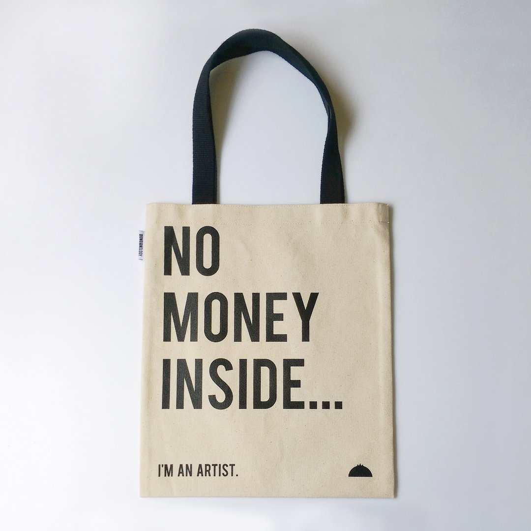 当肯X究极广富号职人手工帆布包 No Money Inside... 款 - 侧背包/斜挎包 - 棉 
