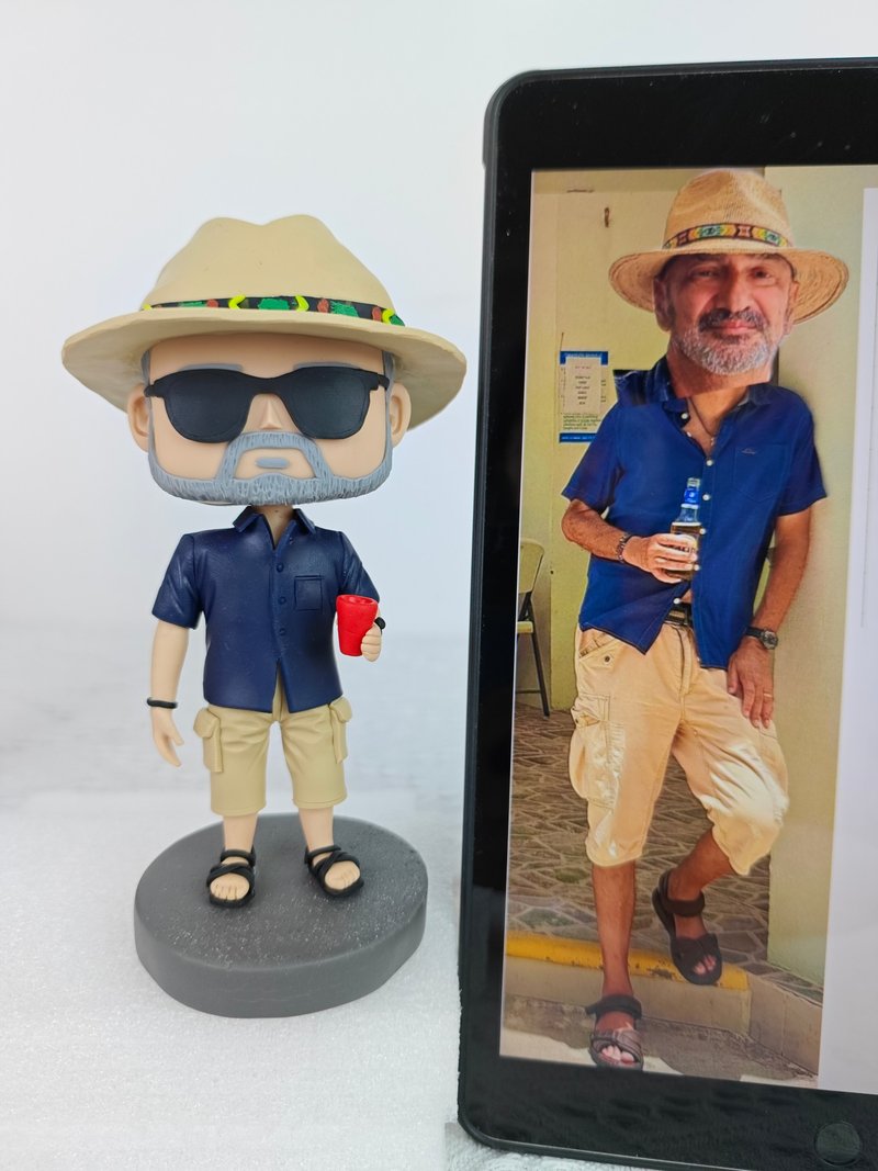 纯手工定制美国Funko Pop 自画肖像公仔娃娃男朋友老公生日礼物 - 玩偶/公仔 - 粘土 多色