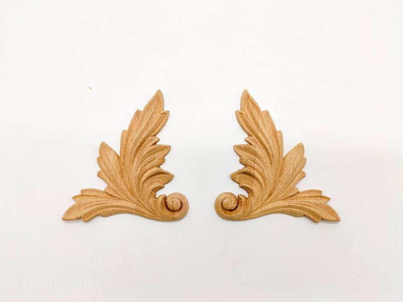 Shabby Chic French corners, Wall ornament, Wood Appliques, Onlay furniture - 木工/竹艺/纸艺 - 木头 咖啡色