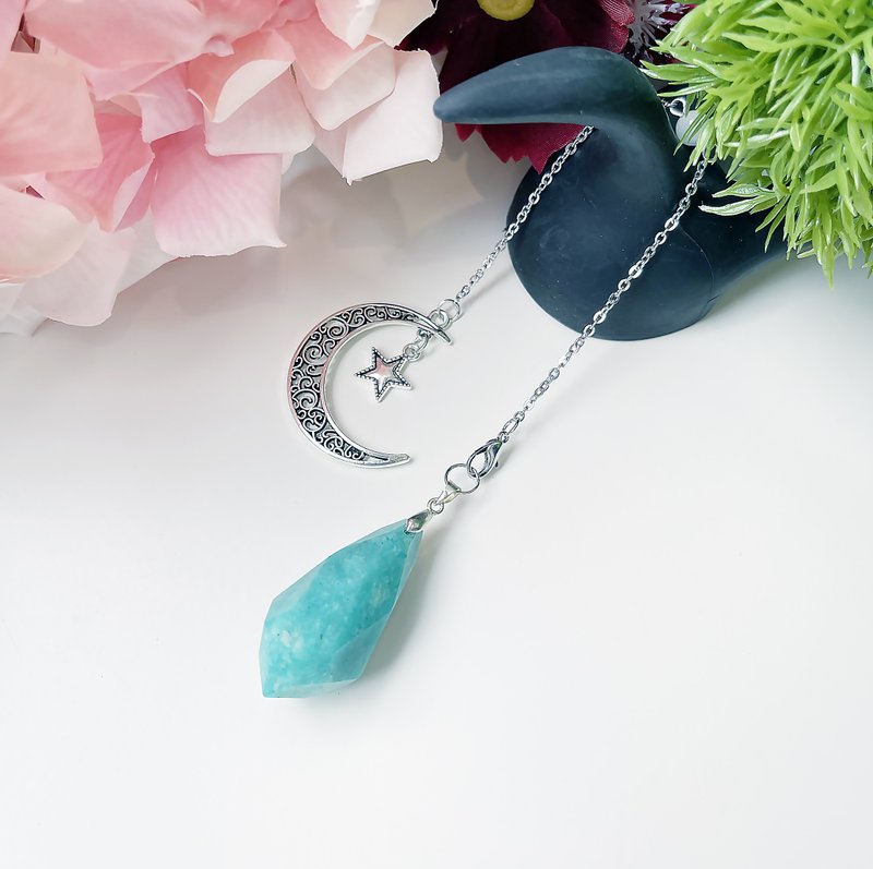 灵摆第一专业品牌 天然天河石天使泪 灵摆 项链 吊坠 Amazonite - 项链 - 半宝石 多色