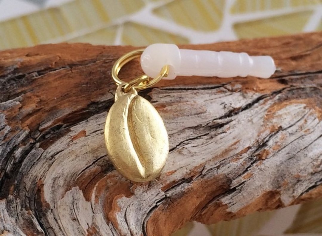 Brass Coffee Bean Ear Phone Jack - 其他 - 其他金属 