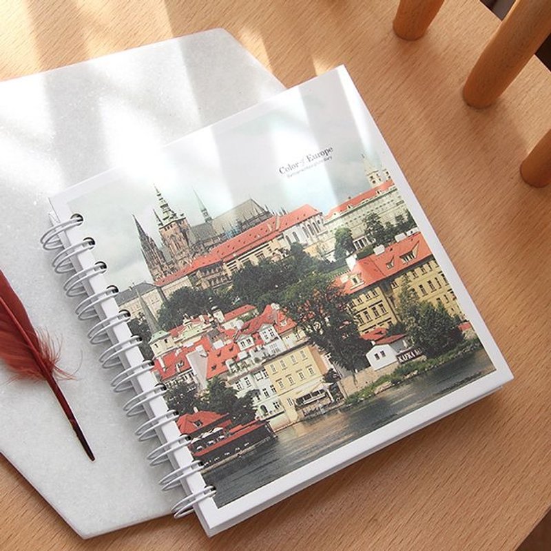 手帐年历-indigo-欧洲城市写真万年历日志V2-Coral,IDG71906 - 笔记本/手帐 - 纸 橘色