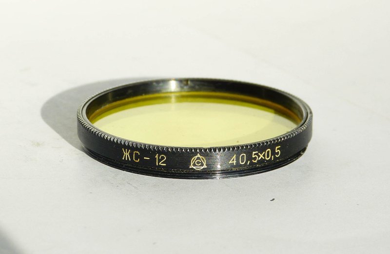 ZhS-12 40.5mm 黄色镜头滤镜 40.5x0.5 40,5x0,5 苏联 LZOS 适用于 Jupiter-8 - 相机 - 其他材质 黄色
