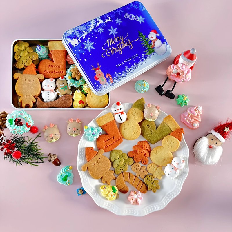 圣诞饼干礼盒限量商品 手工制作 精美铁盒 饼干小物 手工压制包邮 - 手工饼干 - 其他材质 