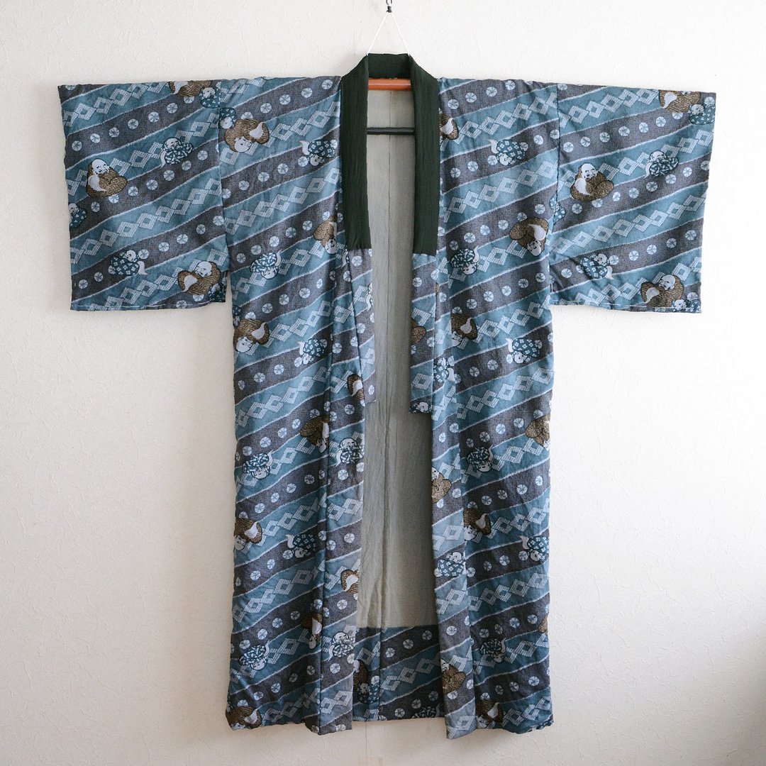 和服长袍男士神图案日本复古昭和 - 男装外套 - 其他材质 多色